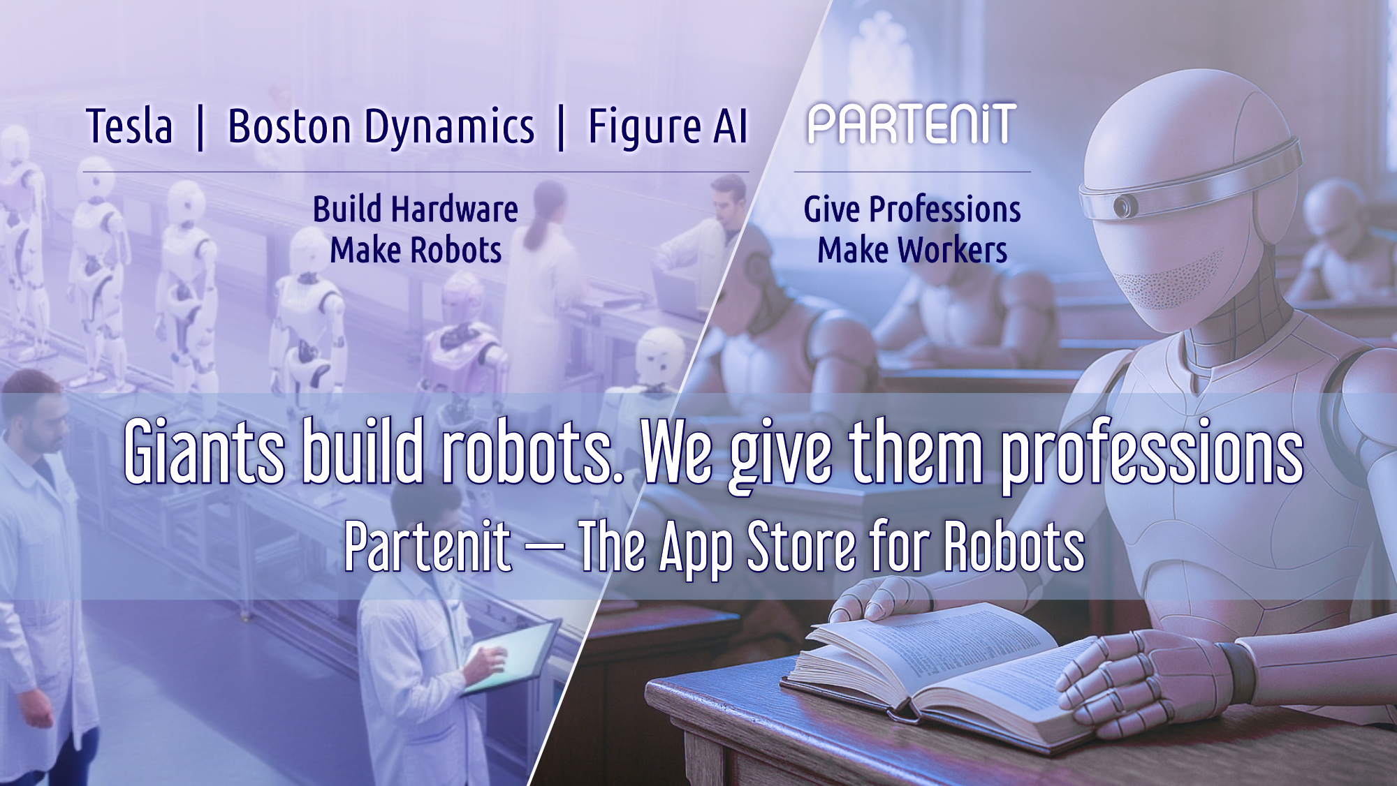 Pre-trained Profession Packs that turn empty robots into warehouse workers — instantly deployable, no cloud needed